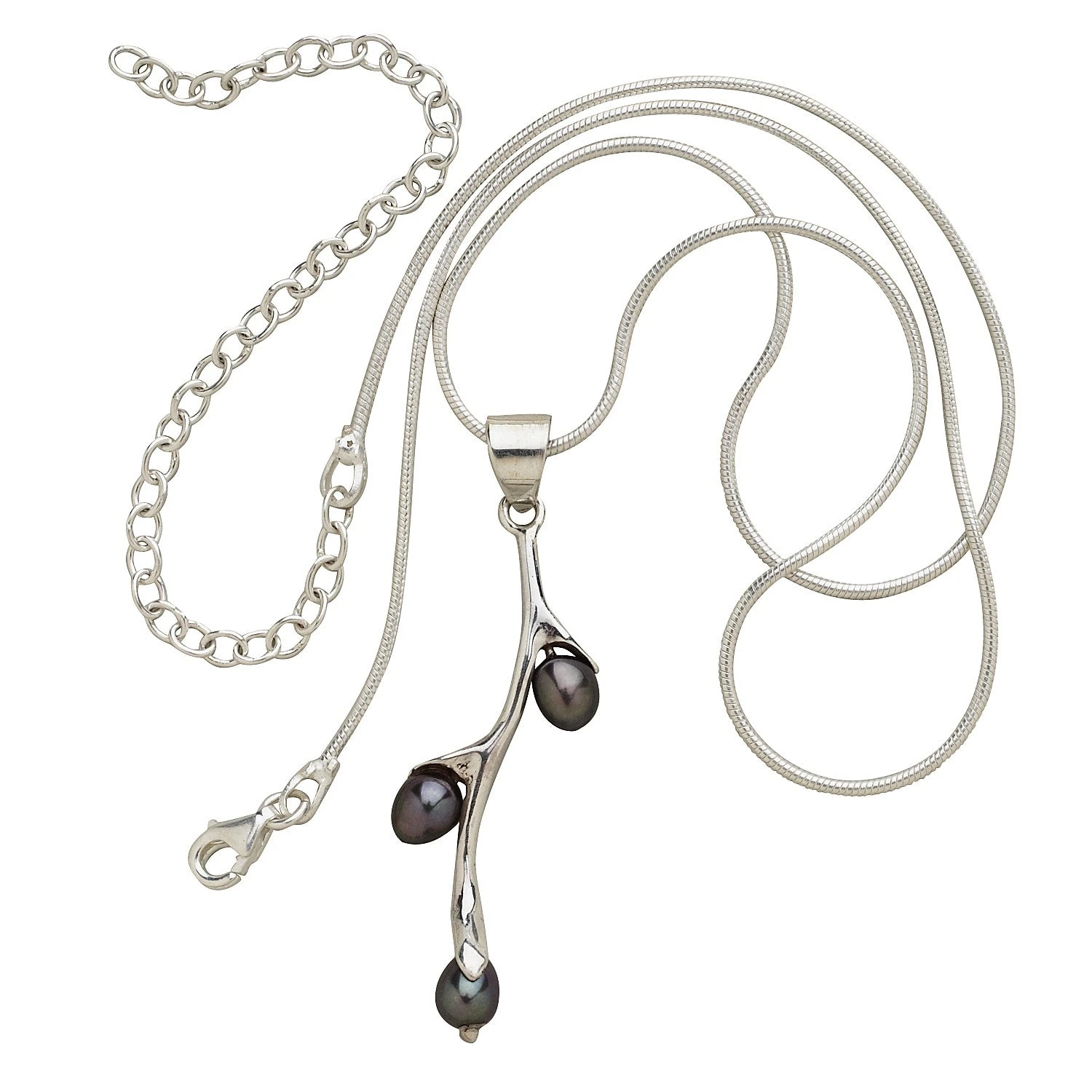 Willow Bud Pearl Sterling Silver Necklace Handcrafted In Nepal 3 Willow Bud Pearl Sterling Silver Necklace Handcrafted In Nepal