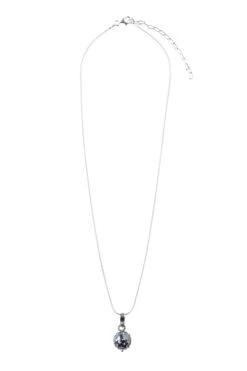 Dark Orb Sterling Silver Necklace Handcrafted In Peru