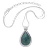 Turquoise Teardrop Sterling Silver Necklace Handcrafted In Peru