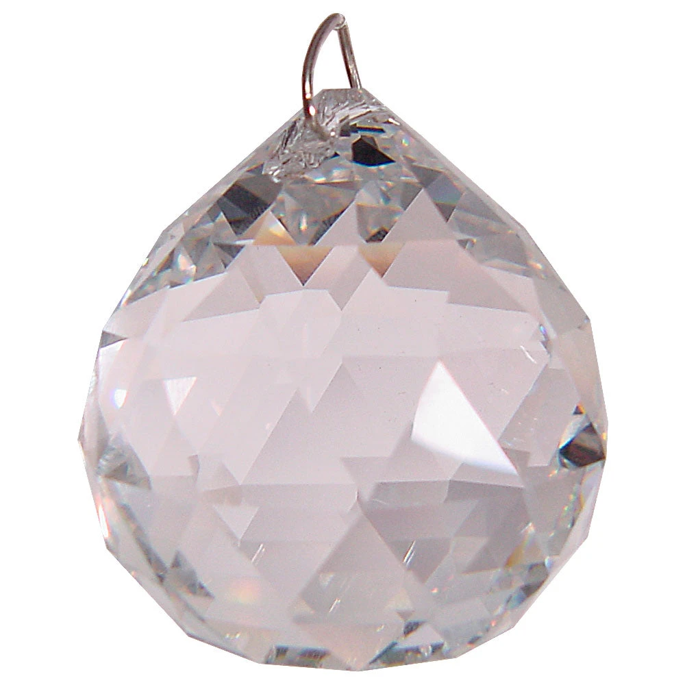 Faceted Sphere Clear Crystal Prism 3 Faceted Sphere Clear Crystal Prism