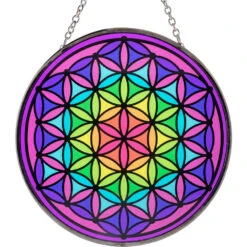 Flower Of Life Glass Suncatcher