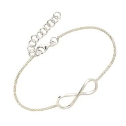 Infinity Knot Sterling Silver Bracelet Handcrafted In Indonesia