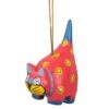 Spotted Red Cat Ornament Handcrafted In Indonesia