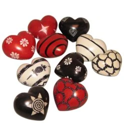 Heart-Shaped Kisii Stone Paperweight Handcrafted In Kenya