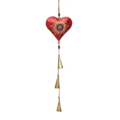 Henna Treasure Heart Bell Chime Handcrafted In India