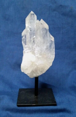 Crystal Quartz Cluster On Metal Stand