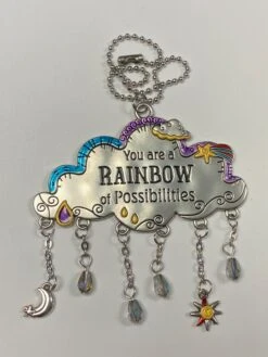 You Are A Rainbow Of Possibilities Cloud Car Charm