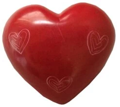 Heart-Shaped Kisii Stone Paperweight Handcrafted In Kenya 19 Heart-Shaped Kisii Stone Paperweight Handcrafted In Kenya -FUNKO || Ooly || Enesco Shop Red Hearts