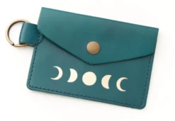 Indukala Leather Business And Credit Card Holder - Moon Phase