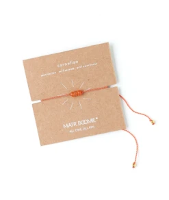 Carnelian Indali Bracelet "Stone Of Motivation And Energy" Handcrafted In India