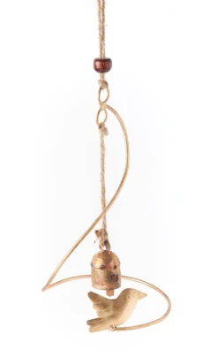 Air Element Bird Wind Spinner Chime With Bell - Garden Decor
