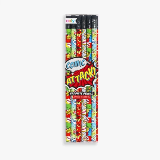 Ooly Comic Attack Graphite Pencils 3 Ooly Comic Attack Graphite Pencils