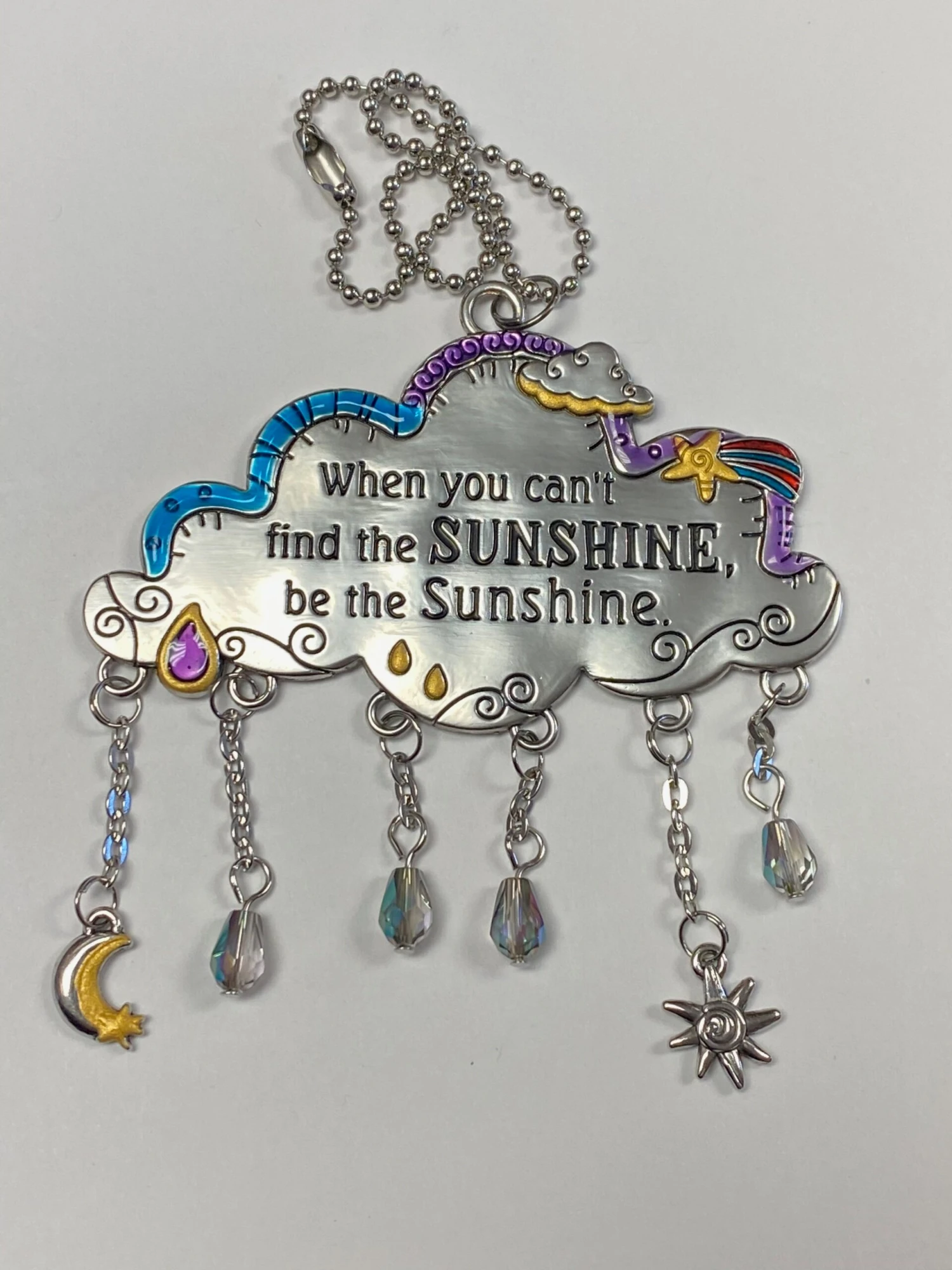 When You Can't Find The Sunshine, Be The Sunshine Cloud Car Charm 2 When You Can't Find The Sunshine, Be The Sunshine Cloud Car Charm