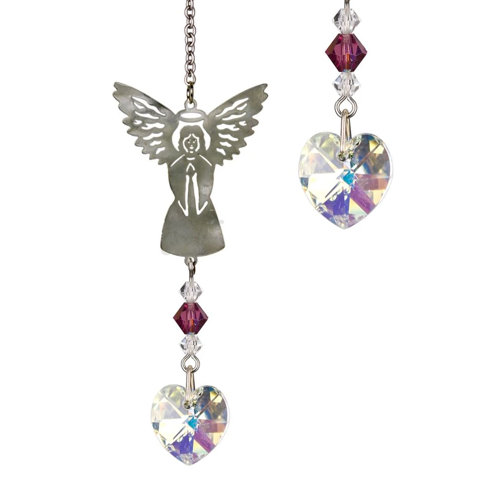 February ~ Birthstone Angel Crystal Suncatcher 4 February ~ Birthstone Angel Crystal Suncatcher - Image 2