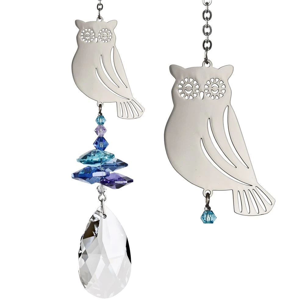 Wise Owl ~ Crystal Fantasy Suncatcher 3 Wise Owl ~ Crystal Fantasy Suncatcher
