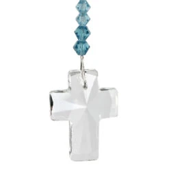 Aquamarine Crystal Cross Suncatcher -FUNKO || Ooly || Enesco Shop ddcaq