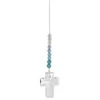 Aquamarine Crystal Cross Suncatcher